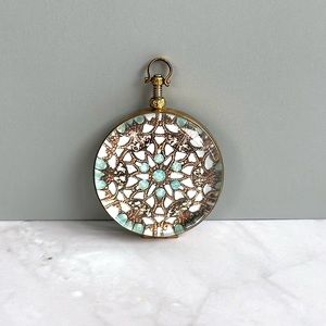 NWT Brass Locket Pendant With Customizable Insert